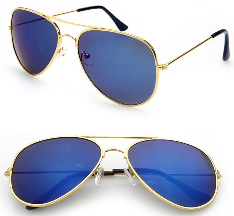 Зеркальные солнцезащитные очки авиаторы