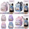 Capybara Pattern School Backpack For Kids With Durable Oxford Material And Comfortable Archshaped Shoulder Straps