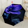 Heart Of Flowers And Butterflies Compact Travel Automatic Umbrella Compact & Durable 8-Rib Design Sturdy Construction Everyday Carry Umbrella