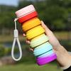 Retractable Folding  Silicone Water Bottle 500ML Foldable Drinking Cup  Hiking