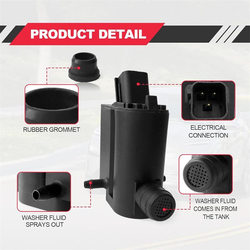 98510-1W000 3Pins Windshield Washer Pump Motor For Hyundai Santa Fe Elantra Accent Kia Rio Forte Spectra Soul Sorento
