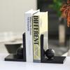 Modern Light Luxury Marble Bookend Ornaments Model Room Study Geometric Minimalist Beaded Ball Bookend Soft Decoration