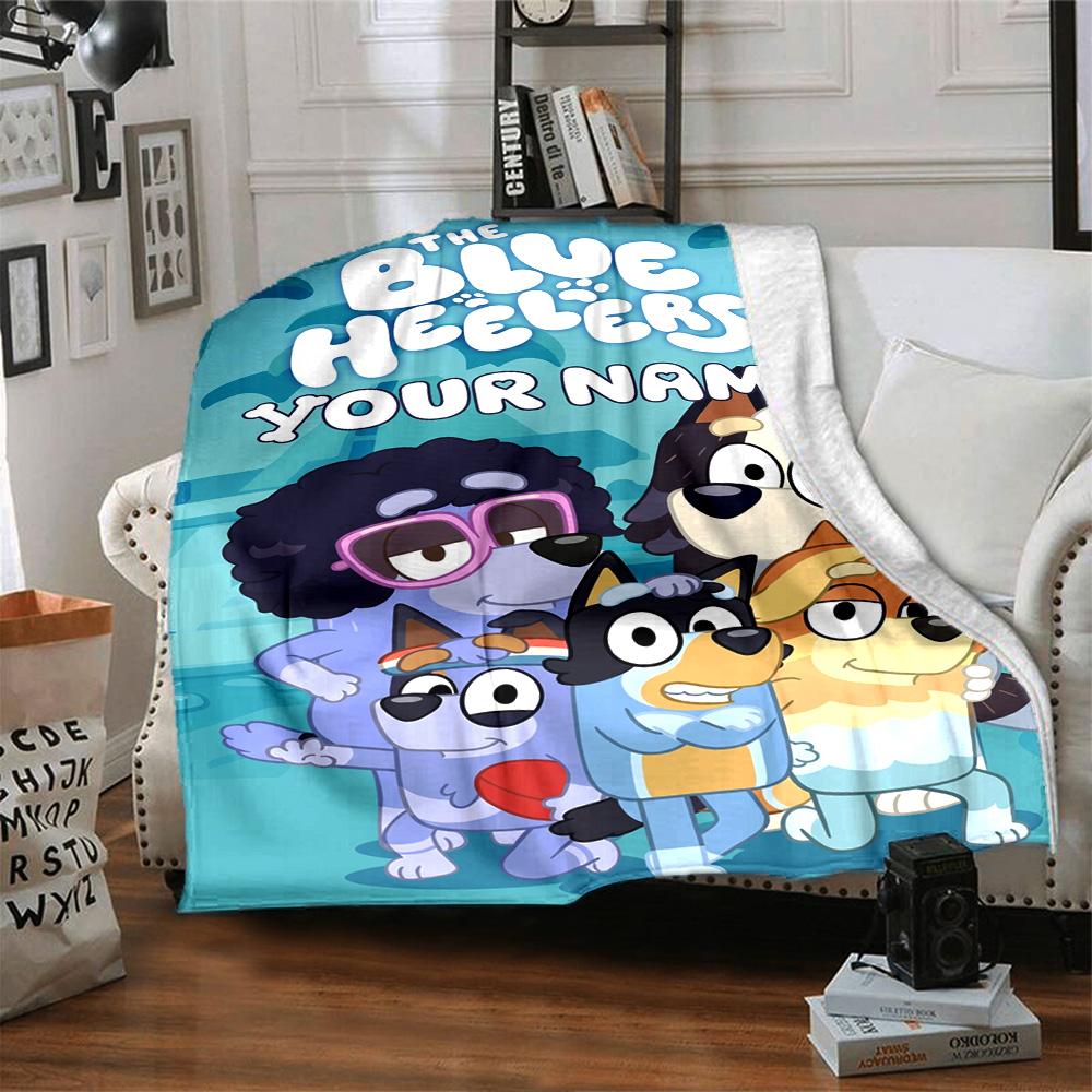 Bluey Personalized Name Blanket Throw Personalized Blanket Durable Comfort Perfect for Home Decor Sofa Bedding Picnics for All Occasions