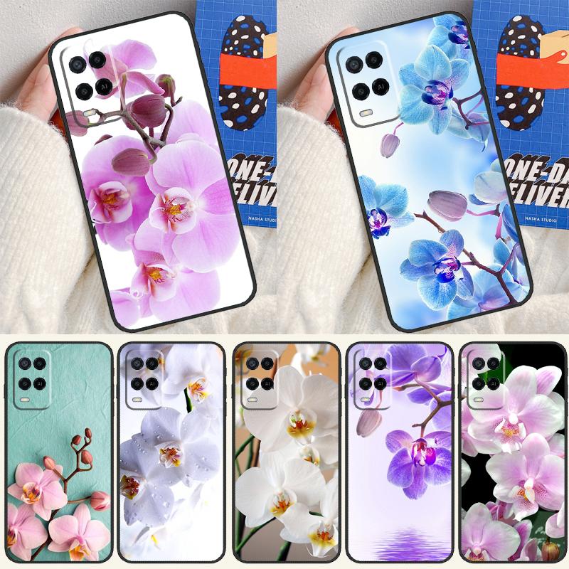 Цветной чехол с цветами орхидеи для Oppo A91 A5 A9 A16 A76 A96 A58 A78 A98 A52 A72 A74 A94 A54 S A57 A77 A15 A17