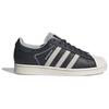Adidas Superstar Carbon Grey Contrast Stitch Unisex Sneakers Black Cloud-White Grey-Two IF1780
