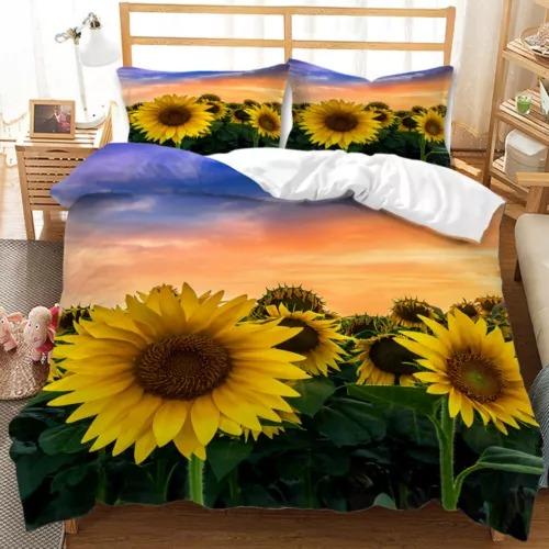 Comforter Oil Painting Flower Bed Decoration First Choice Gift Suitable For Children Boys Girls And Adults Soft Breathable