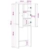 Bathroom Cabinet BREDA Artisan Oak 66 x 25.5 x 190 cm