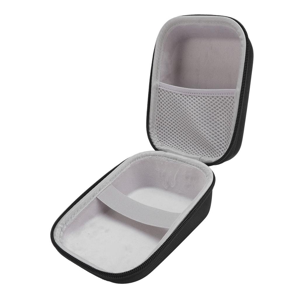 Portable Travel Bag EVA Nylon Hard Shell Storage Case Compact Organizer with Handle and Mesh Pouch Black