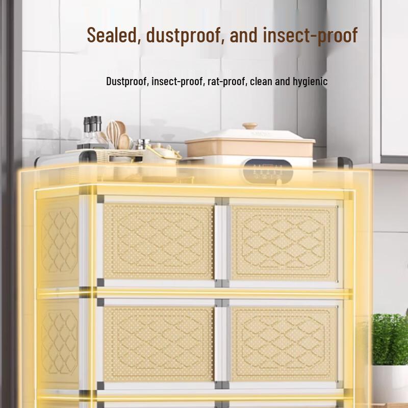 Трехъярусный кухонный сервант для хранения из алюминиевого сплава