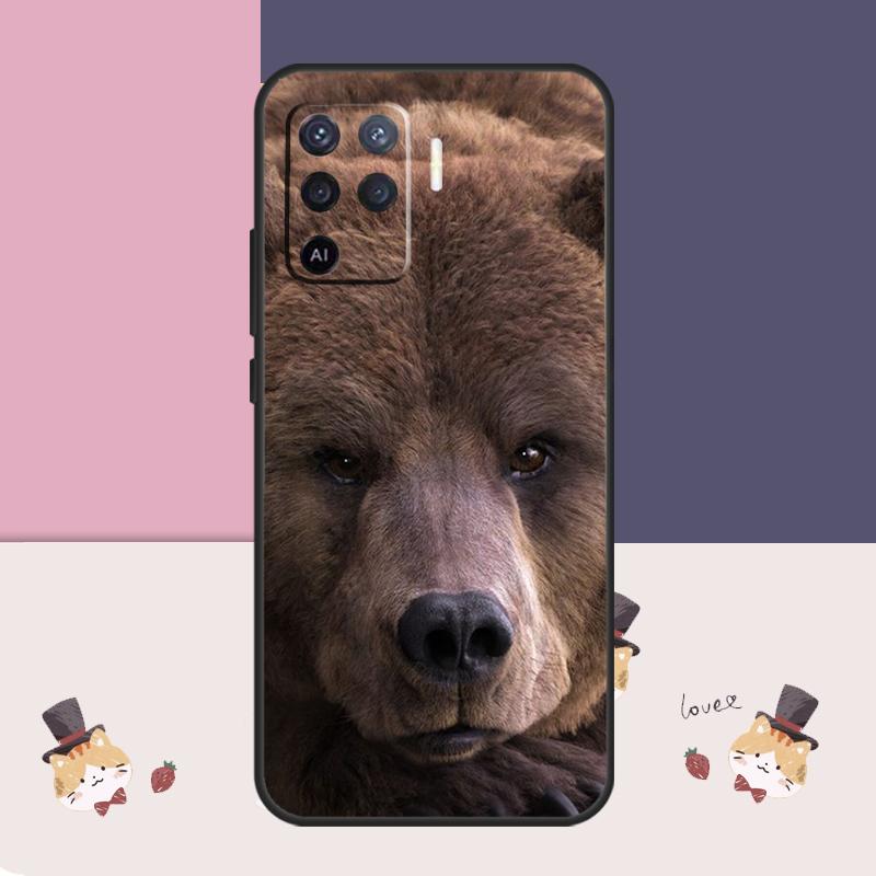 Чехол Медведь Гризли для Oppo A76 A96 A16 A60 A98 A58 A78 A18 A38 A80 A40 A77 A57 A17 A74 A54 A94 A15 A5 Pro