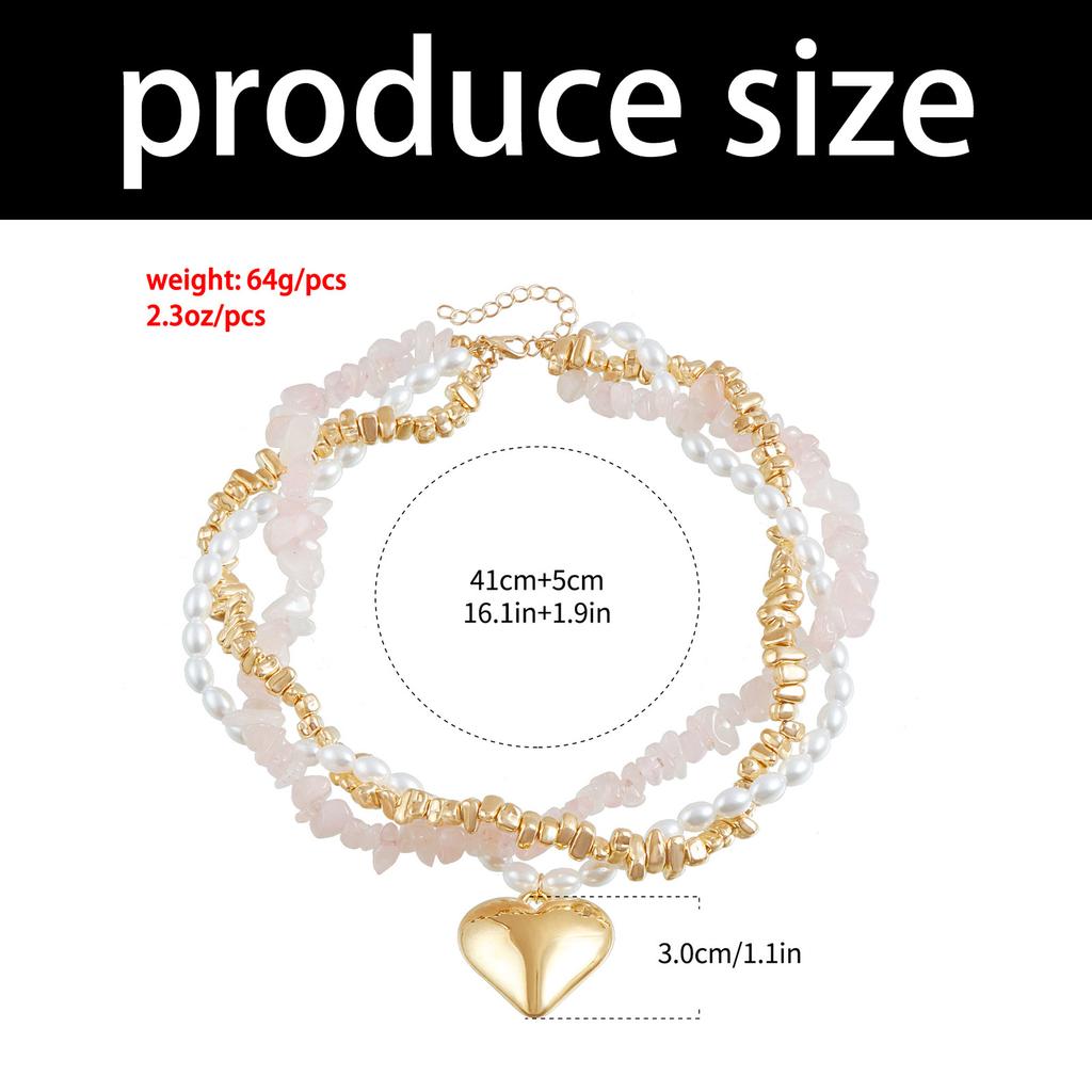 Fashionable Beads Necklace Handmade Necklace Multilayer Delicate Neck Chain Suitable for Fashionable Lover Present