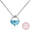 Mermaid Tears Foam Clavicle Chain Student Simple Creativity Fresh 925 Sterling Silver Temperament Female Necklace Sne310