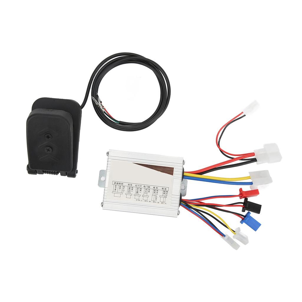 DC24V 500W Brushed Speed Controller with Throttle Pedal Kit for Electric Bike Scooter
