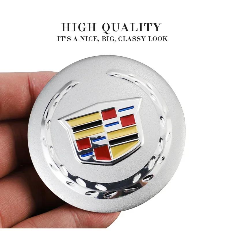 60/65mm Car Wheel Hub Center Emblem Stickers For Cadillac ATS CTS DTS STS SLS XLR Seville CT6 Escalade Exterior Accessories