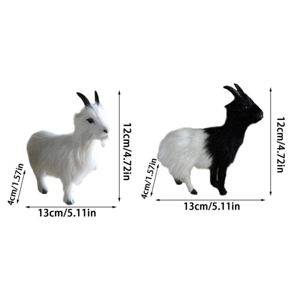 Simulation Goat Plush Toys Creative Goat  Figurine Ornament Goat Plush Doll  Farm