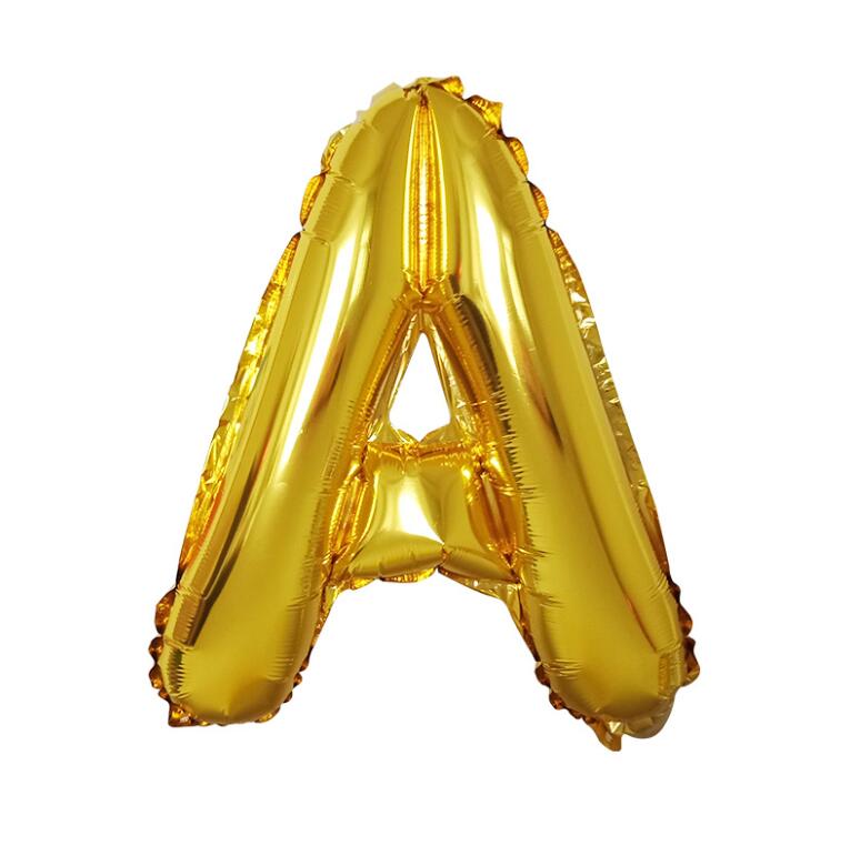 Aluminum Foil Balloons Alphabet Letter Party Supplies 16" Balloons for Birthday Wedding Valentine's Decoration