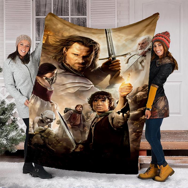 The Hobbit printed throw blanket—soft,warm;versatile blanket for all seasons—perfect as &air-conditioning throw,nap blanket