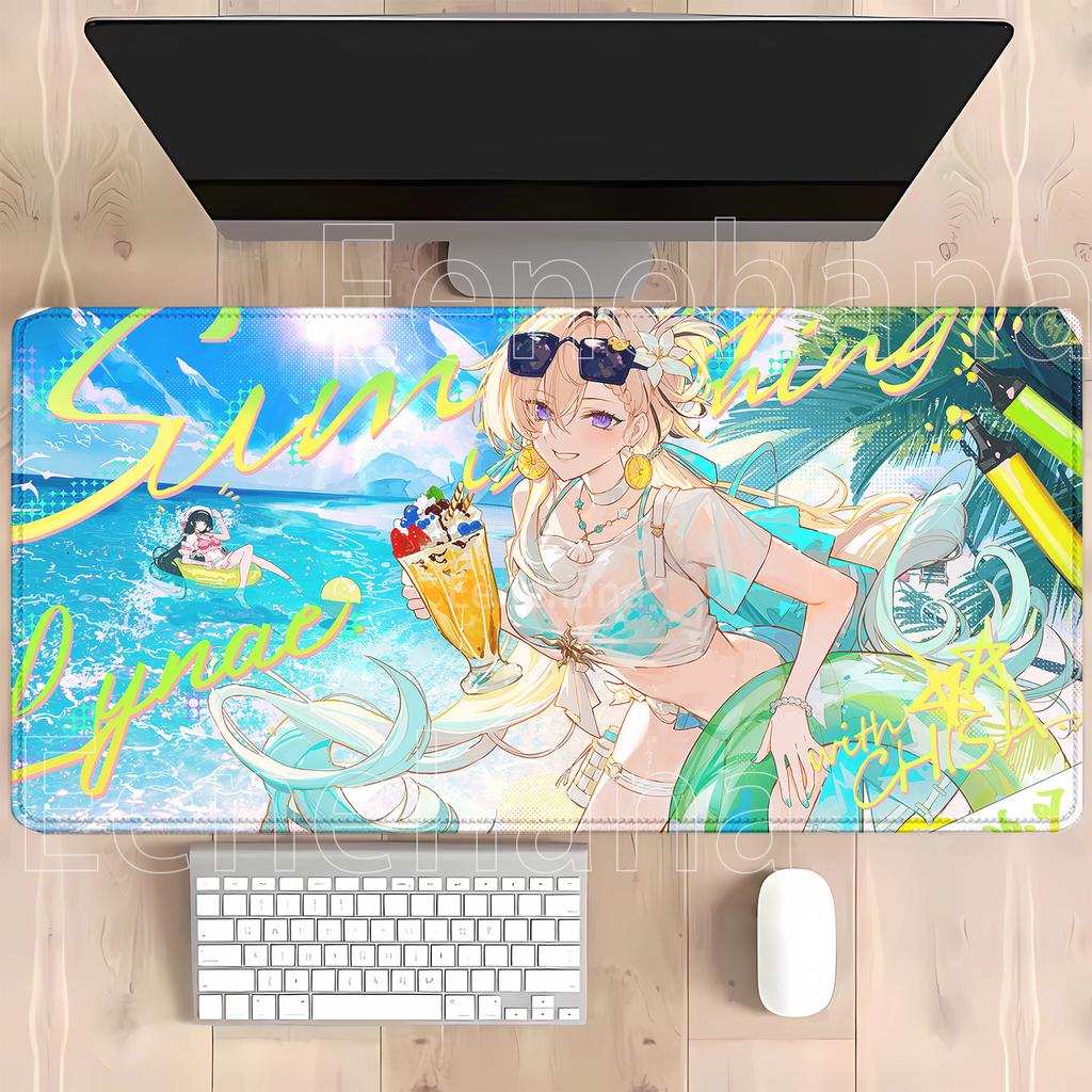 Hd Printing Lynae Wuthering Waves Wuwa Mouse Pad Gaming Carpet Pc Office Accessories Desk Mat Rubber Overlock Esports Mousepad