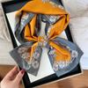 New Small Long Silk Scarf Women Tie Bag Headband Horse Printing Hairband Scarves Korean Style Neckerchief Ribbon Luxury Brand