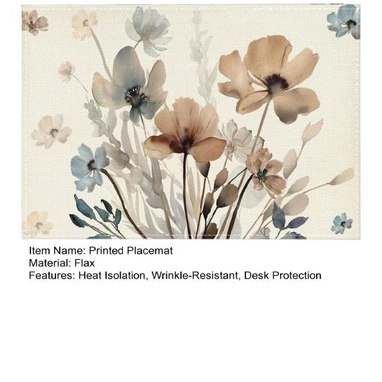45295 шт. подставка для столовых приборов с принтом и цветочным узором, теплоизоляция, устойчивая к морщинам, защита стола, вечерние, кухня, столовая