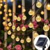 1 Pack 22M 200LED Crystal Globe Solar String Lights, Waterproof Solar Outdoor Lights, Garden Tree Patio Party Christmas Deco