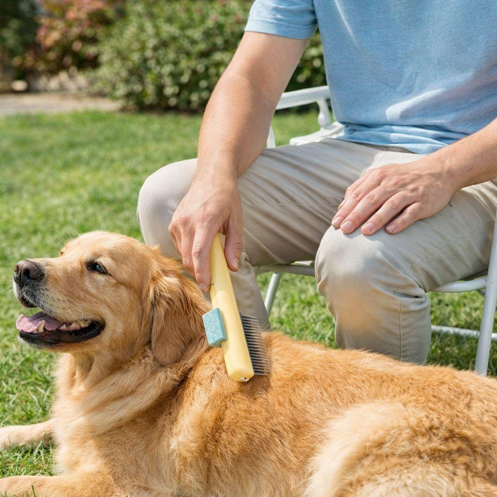 Efficient Cat Hair Remover Comb Bear Shape Cat Grooming Brush Self Cleaning Comb Remove Lice