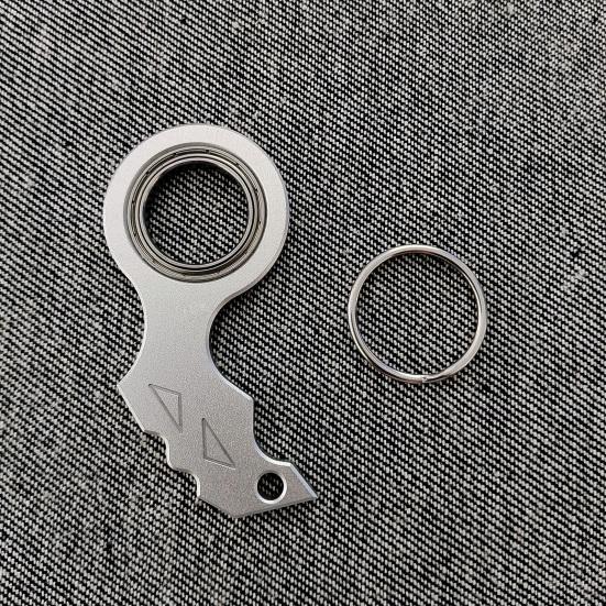 Keychain Spinner Fidget Toy Pocket-sized Fingertip Metal Gadget Keyring Stress Relief & Anti-Anxiety Toys for Teens & Adults