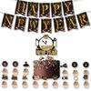 2022 Happy New Year Party Supplies Decorations Elegant Gold Balloon Set And Banner