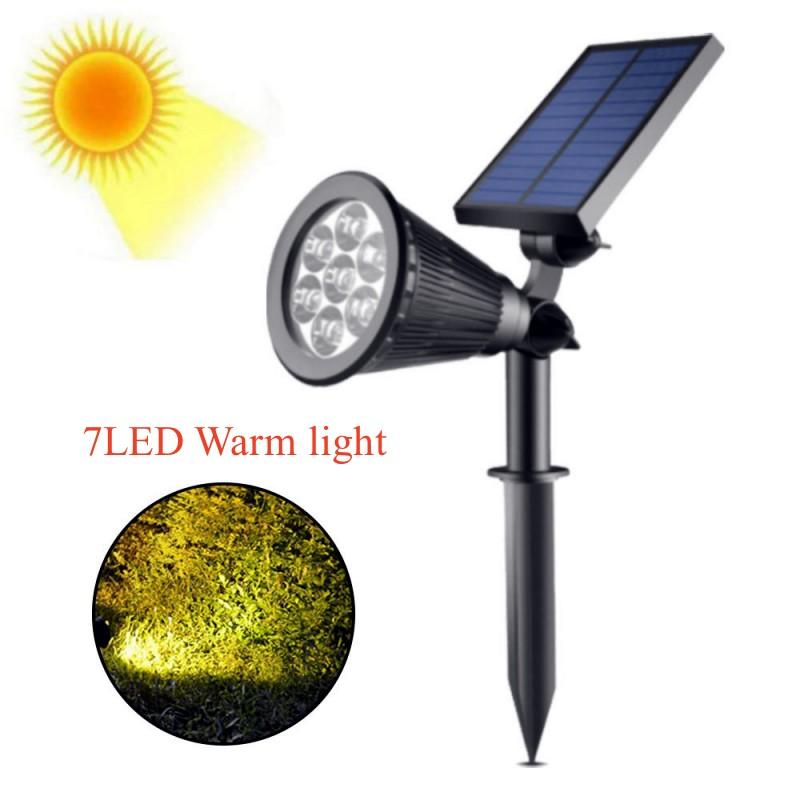 7LED Solar Lawn Lamp Outdoor RGB Solar Spotlight Garden Landscape Light for Wall Path Tree Lawn Halloween Christmas Decoration