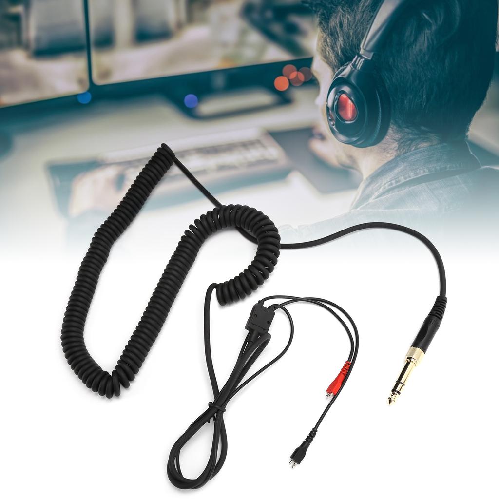 Headphone Coiled Audio Cable with Adapter for HD25 HD560 HD540 HD430 HD250