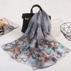 160*50cm Chiffon Scarf Butterfly Print Shawl Silk Fashion Beach Gauze Scarf  for Women