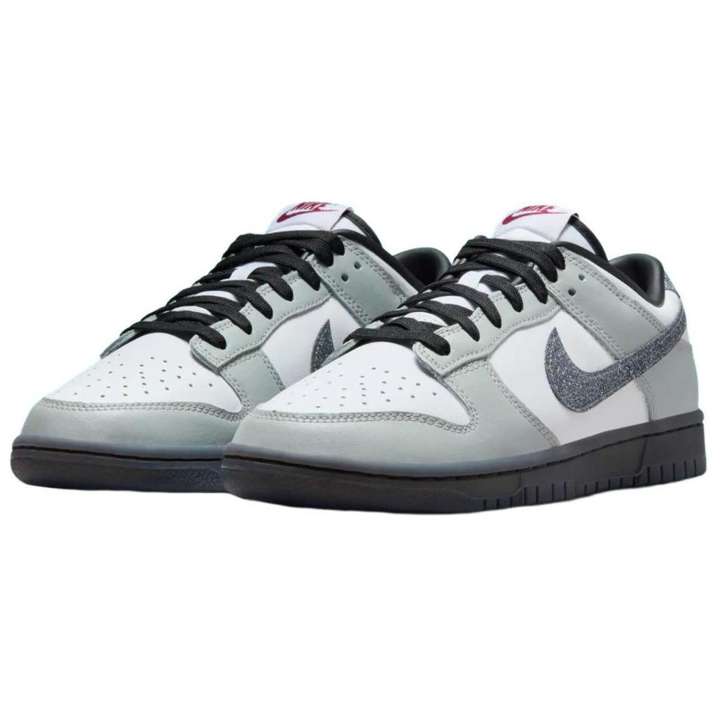 Nike Кроссовки женские Dunk Low LX Glitter Swoosh серо-бело-светло-дымчато-серые HQ3462-191