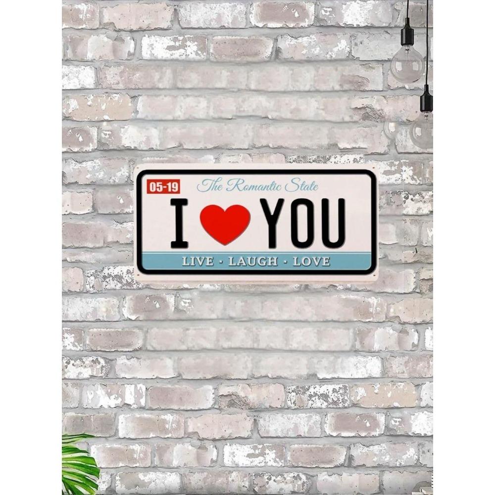 U.S. License Plate, U.S. Car License Plate, Metal, 15x30 Cm.