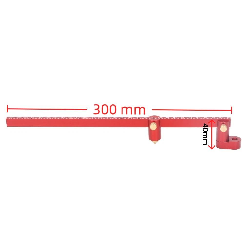 Red Anodized Finish Woodworking Compass Tool Center Finder Tool for DIY, Carpentry and Design