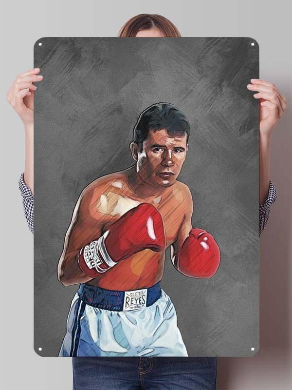 Julio Cesar Chavez Boxer Metal Signs Gaming Room Decoration Custom Metal Plates Boxing Poster for Wall Art Decoration Retro Home