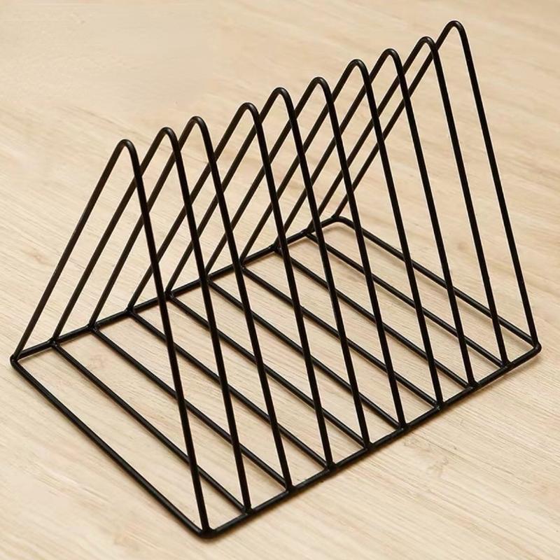 Т-образная книга, металлическая железная полка для хранения пластинок, держатель для журналов, универсальный настольный органайзер для записей, домашний офис