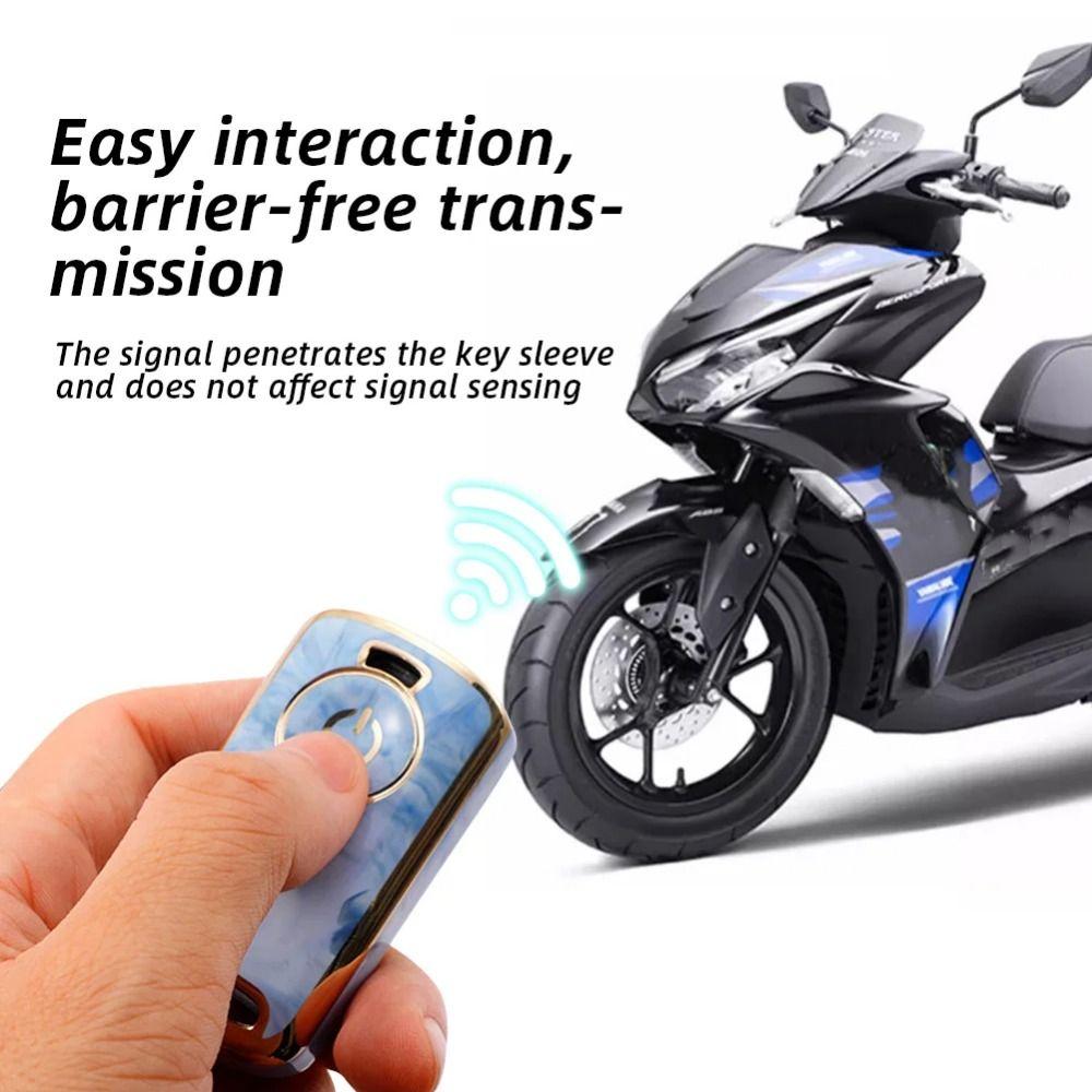 2 Buttons Car Remote Key Fob Cover TPU Motorcycle Key Cover For Yamaha NVX155 QBIX125