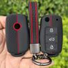 Силиконовый брелок Чехол для автомобильного ключа Для VW UP Polo Golf 6 Passat B5 Touran Caravelle Jetta Caddy Touareg Skoda Fabia Octavia A5