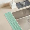 2 Piece Silicone Counter Top Drying Mat Non-Slip Insulated Mat Dish Draining Mat  Pot