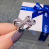 Romantic Bow Shape Cubic Zirconia Wedding Bands Rings for Women Fancy Anniversary Gift Statement Rings Luxury Jewelry New