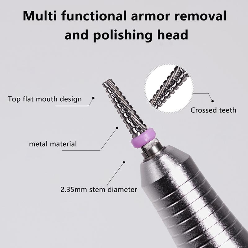 Tungsten Steel Carbide Barrel Nail Drill Bit 3/32" High Quality Rotary Milling Cutter Manicure Bits Drill Accessories Nail Tool