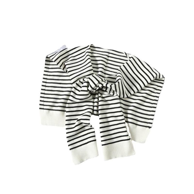 New Style Women's Striped Shoulder Small Shawl Spring and Autumn with Versatile Decorative False Collar Vest