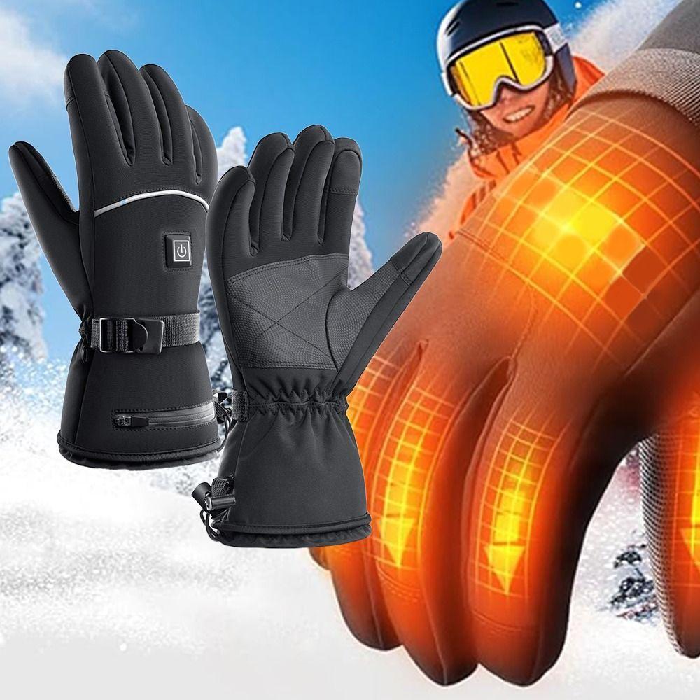 Heated Heated Gloves 4000mAh Electric Ski Gloves  for Cycling Hiking Camping