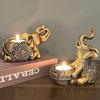 Lucky Elephant Animal Candle Holder Elephant Decor Crafts Tealight Candle Holder Small Candle Stick Holder Good Lucky Gift