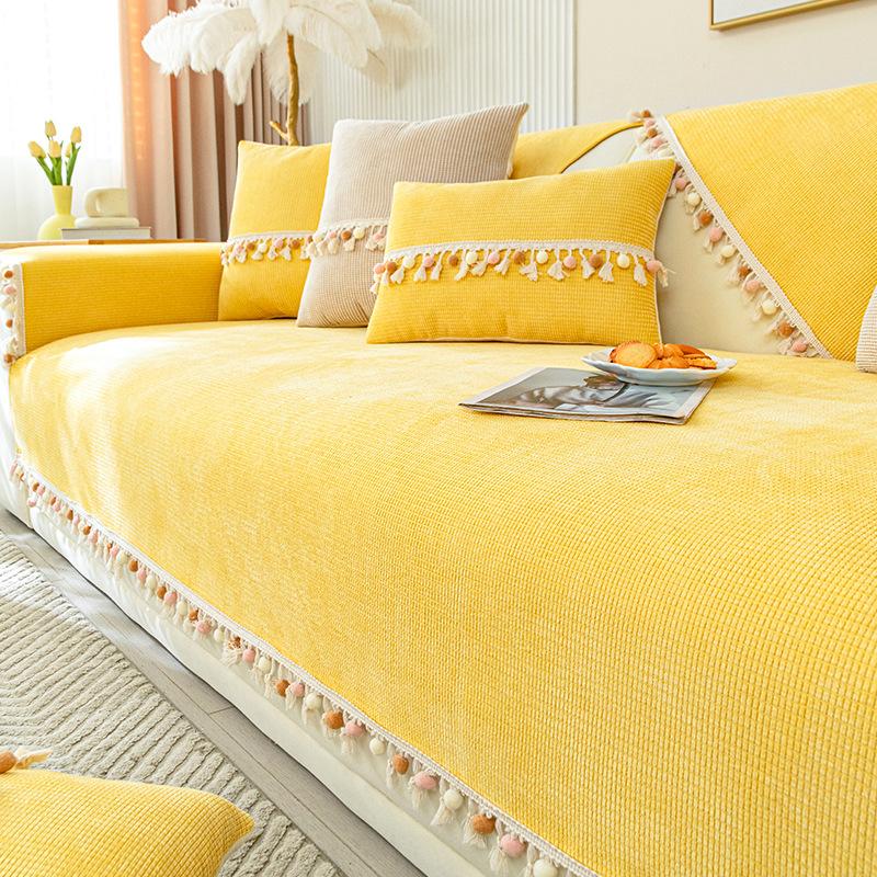 Cream Style Chenille Sofa Cushion Four Seasons Universal New Non-Slip Seat Cushions Sofa Cover Backrest Cover Towel