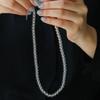 J.Lauren White Crystal Clear Silver Necklace N01230