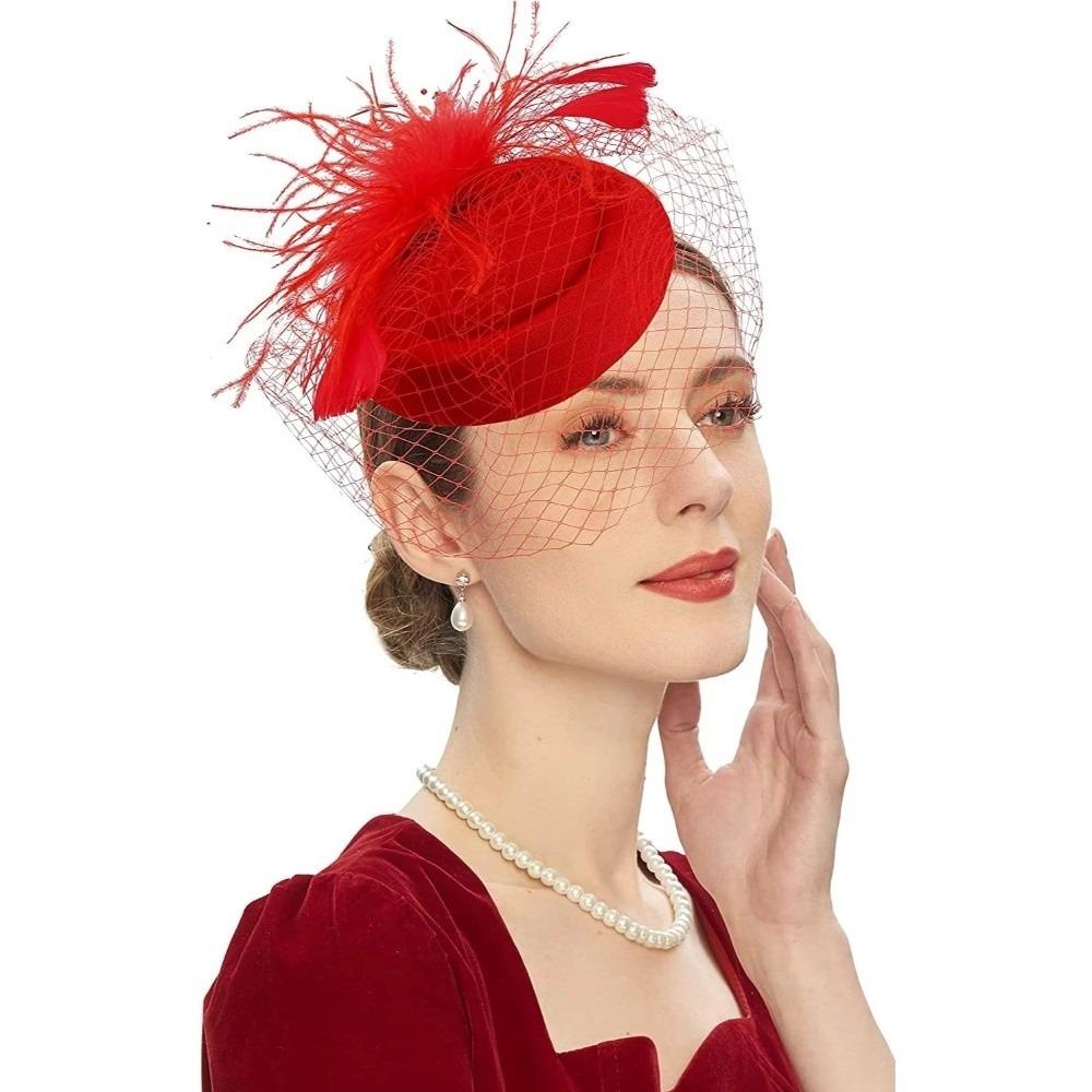 Fishnet Veil Felt Fascinator Hat Elegant Pillbox Hats New Wedding Veil Hat Wedding Party