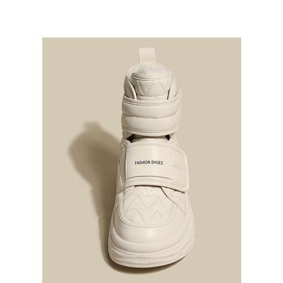 Зимние ботинки с липучками, женские, новые, бархатные, утолщенные, водонепроницаемые, нескользящие, теплые, из хлопка, на осень и зиму 2024 года