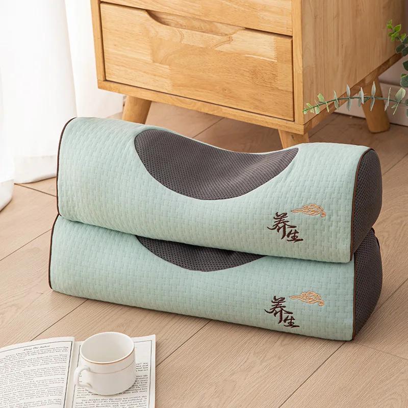 Подушка для здоровья из чистой гречневой лузги, трикотажная хлопковая подушка для защиты шеи, жесткая подушка для одного человека для студенческих общежитий