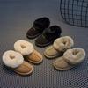 Simple Girls Slipper Elastic Band Kids Toes Wrapped Winter Warm Boys Children Cotton Shoes Casual Non-slip Cute Short Boots